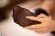 A close up of a woman's feet in black stockings.